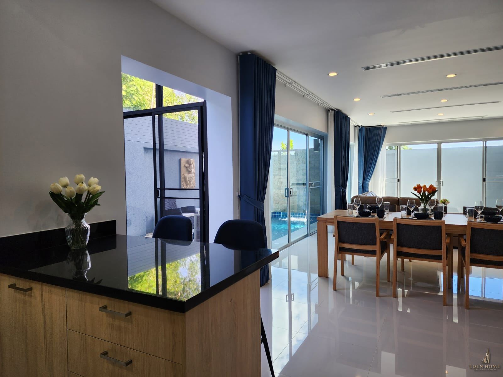 Modern townhouse with private pool in Chalong for Rent