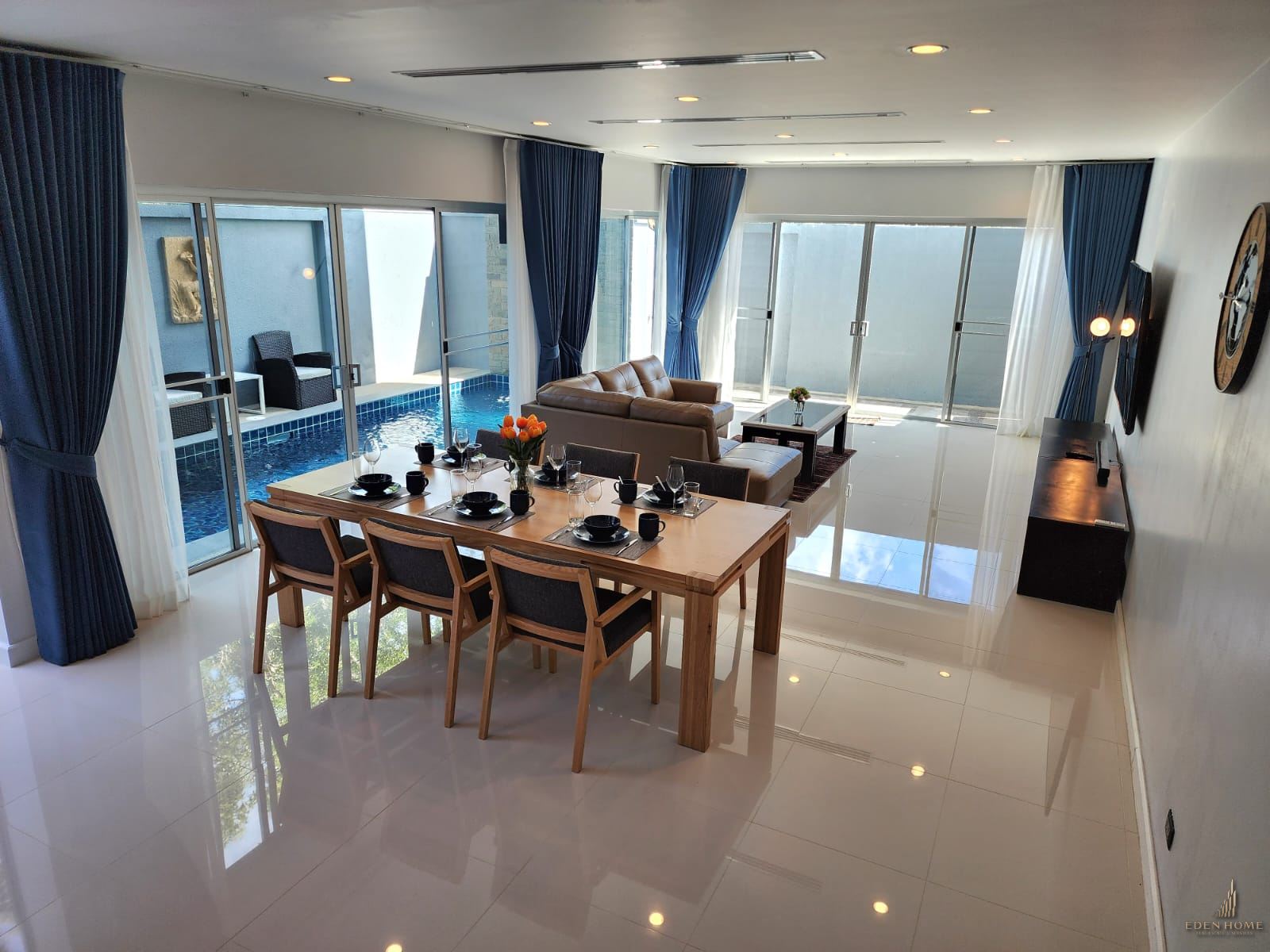 Modern townhouse with private pool in Chalong for Rent