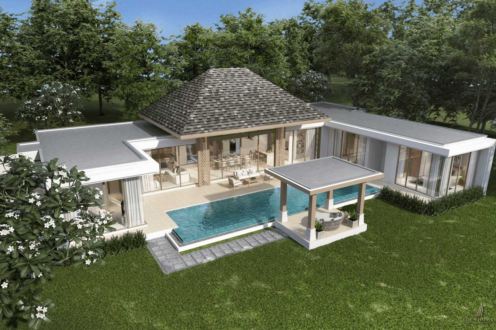 New Villa 3-5 bedrooms project at Thalang for Sale