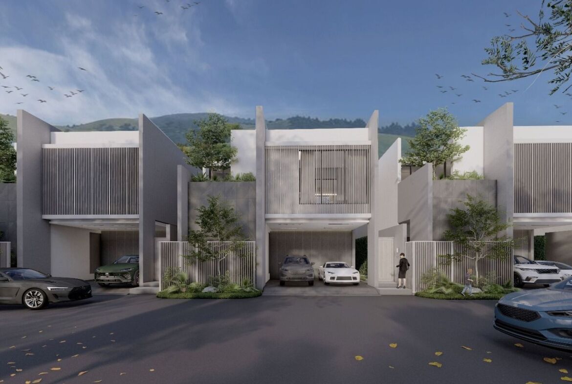New Modern Pool Villa 4-bedrooms at Chalong with Mountain and Lake view for Sale