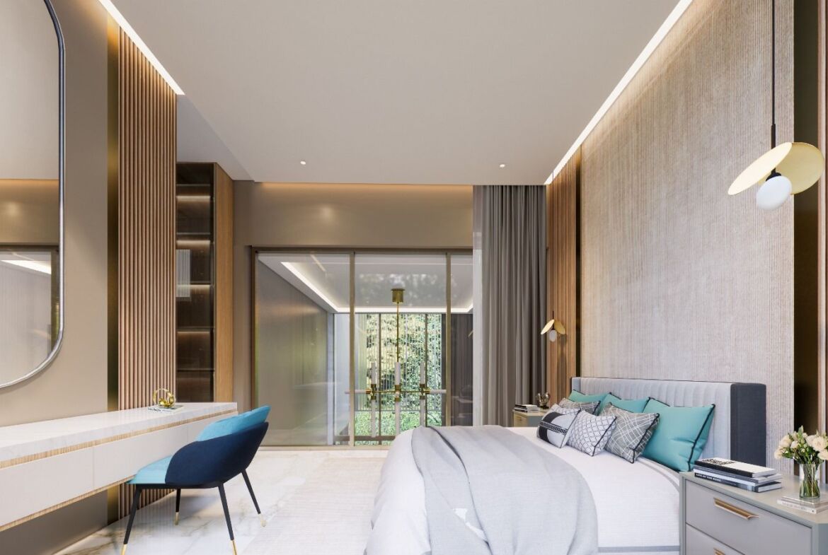 New Modern Pool Villa 4-bedrooms at Chalong with Mountain and Lake view for Sale