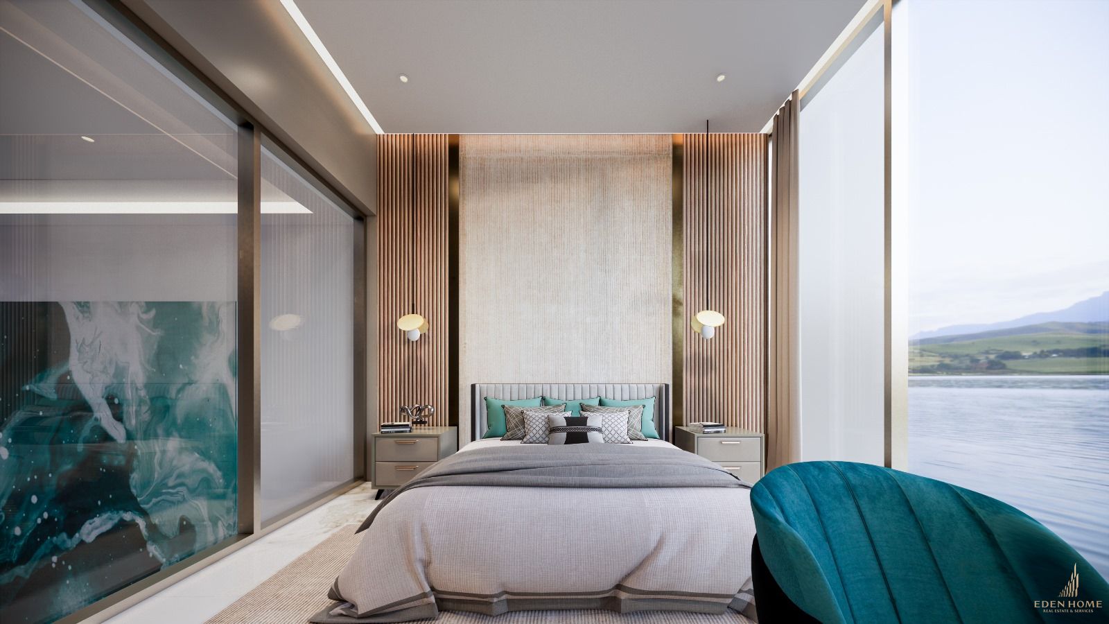 New Modern Pool Villa 4-bedrooms at Chalong with Mountain and Lake view for Sale