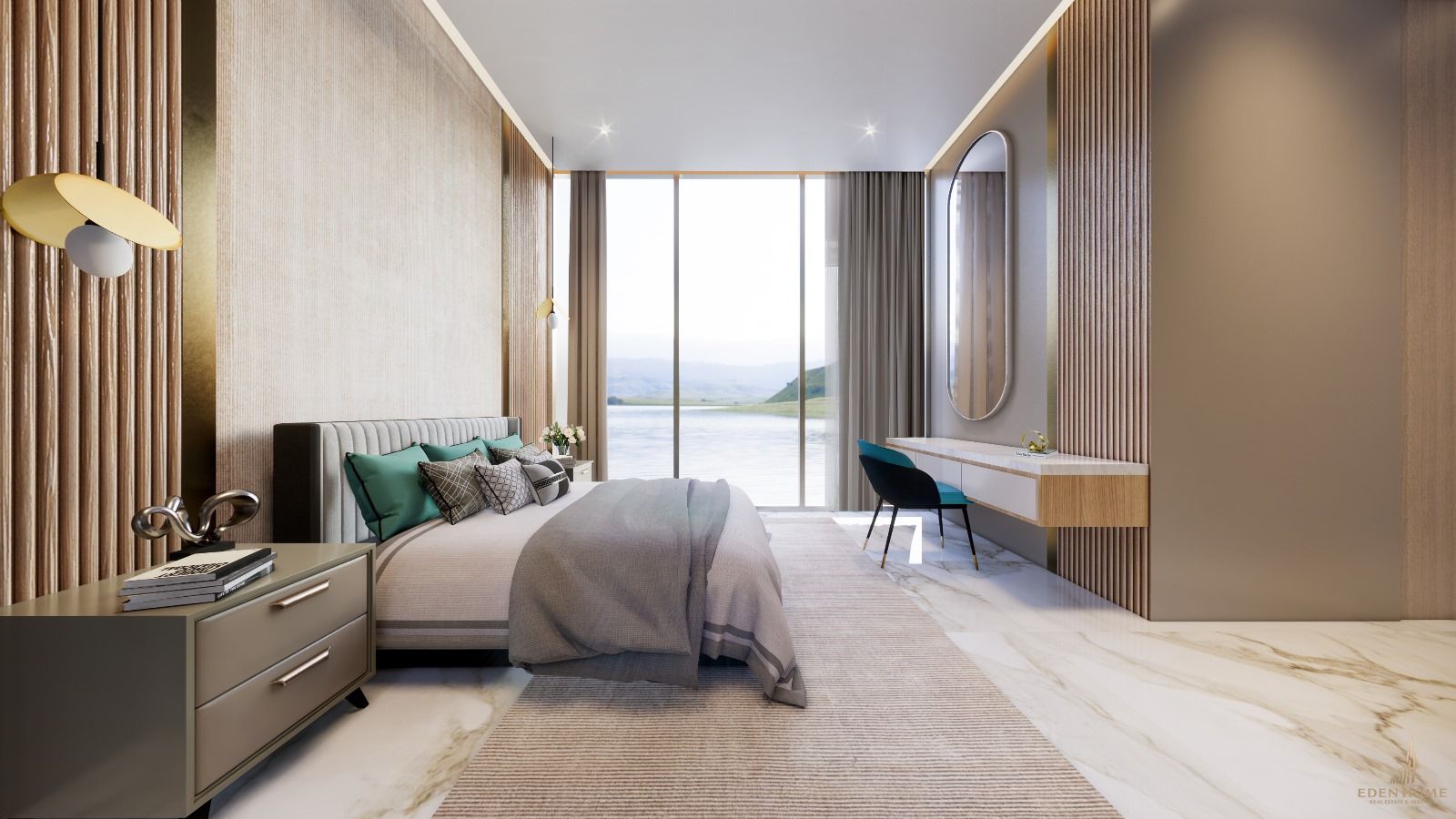 New Modern Pool Villa 4-bedrooms at Chalong with Mountain and Lake view for Sale