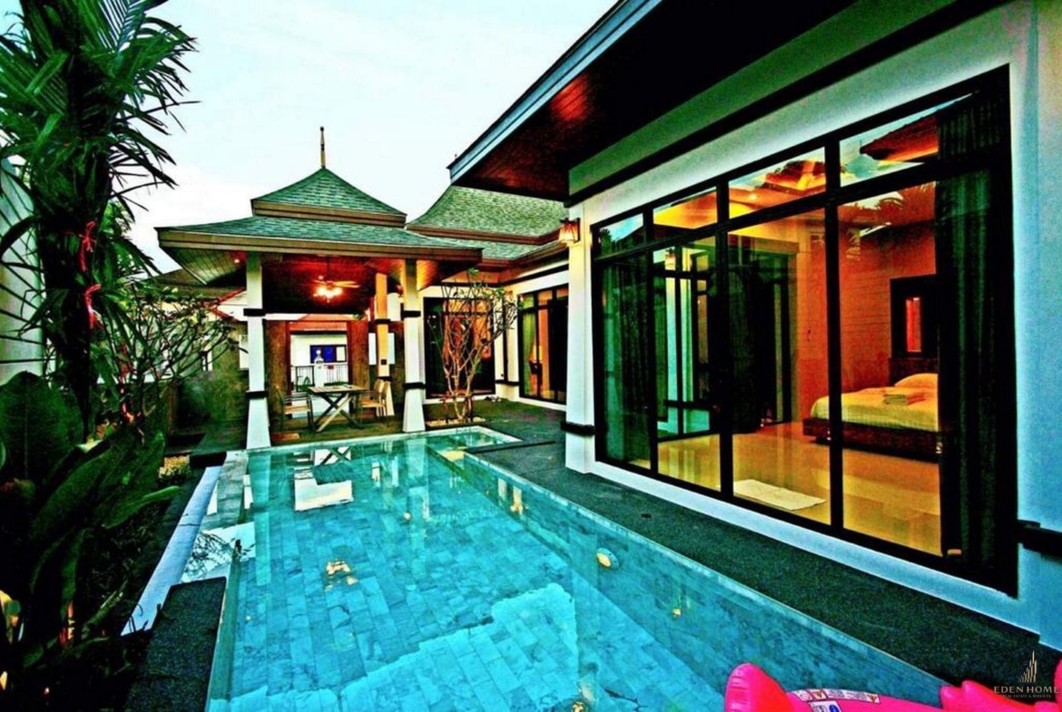 1-story pool villa for rent in Chalong !!