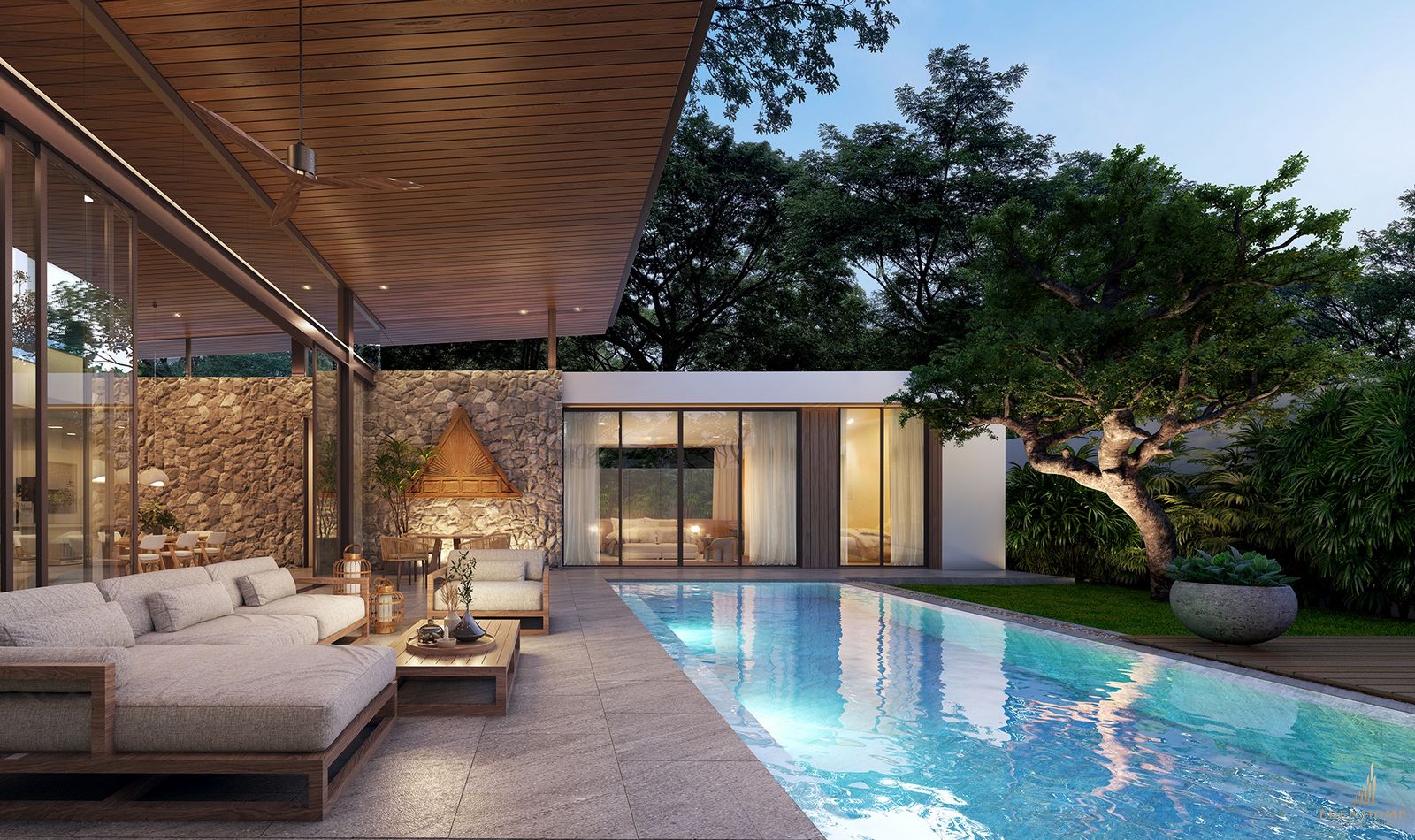 Japanese style pool villa for sale