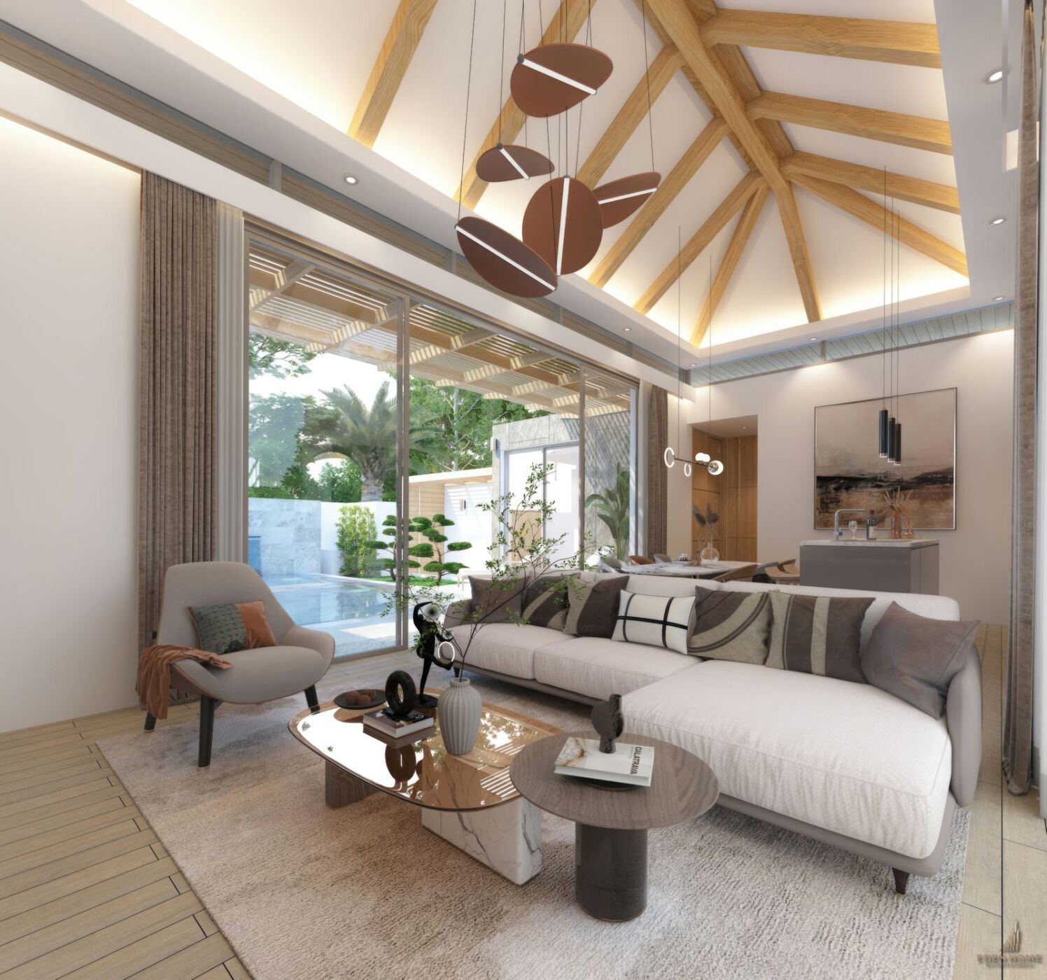 Modern villa in the serene locale of Rawai for sale