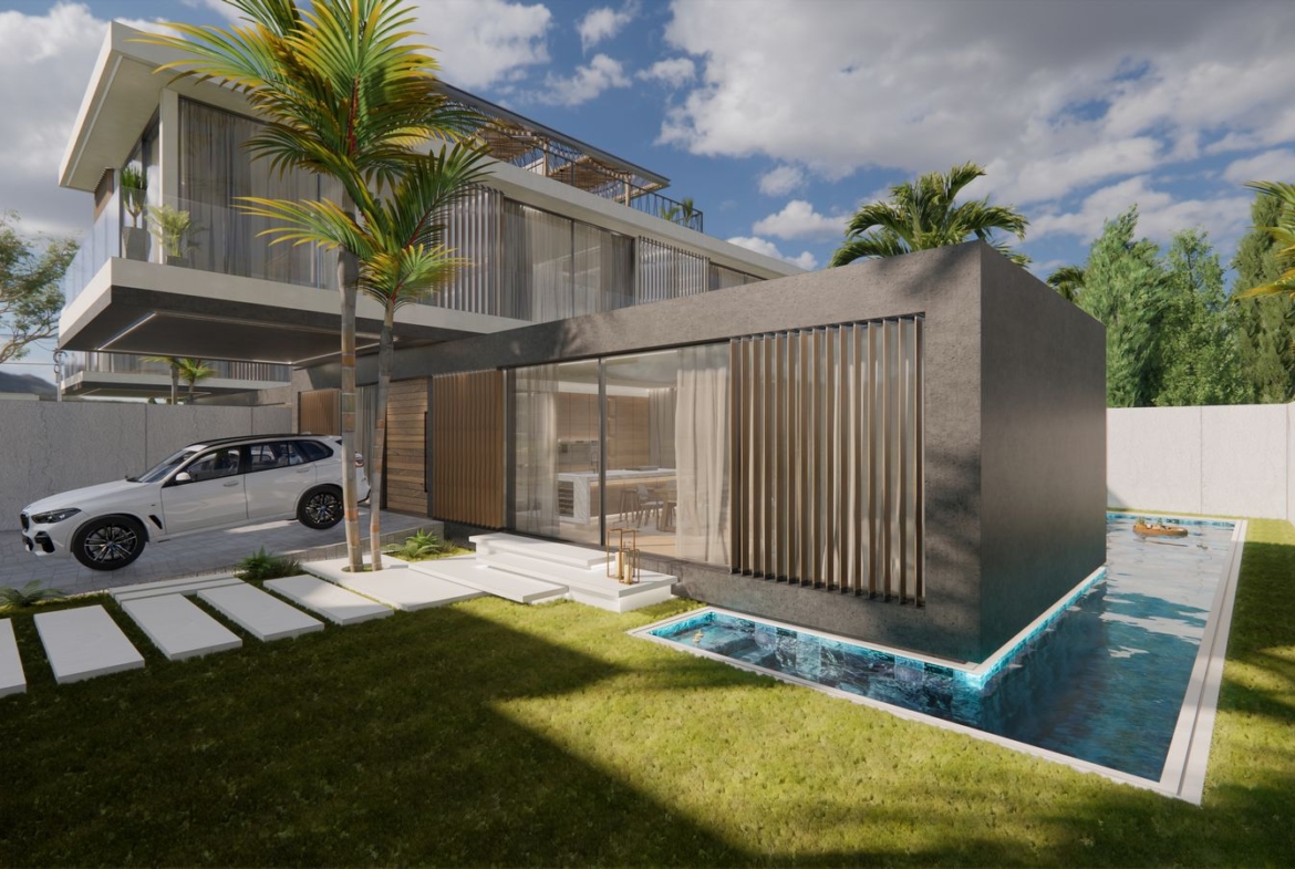 New Modern Tropical Villa for sale at Chalong