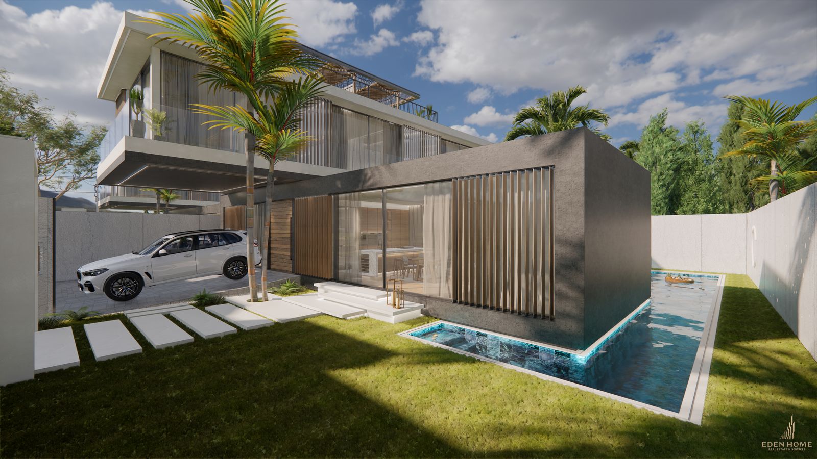 New Modern Tropical Villa for sale at Chalong