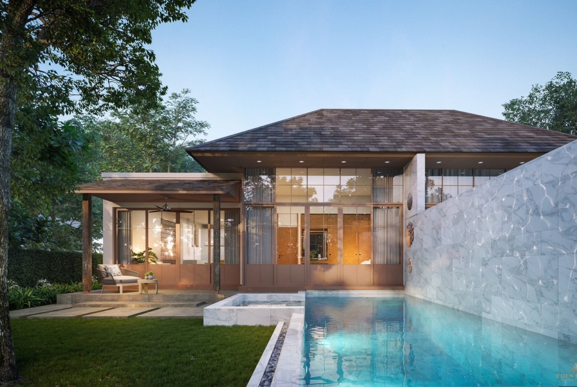 Modern villa in the serene locale of Rawai for sale